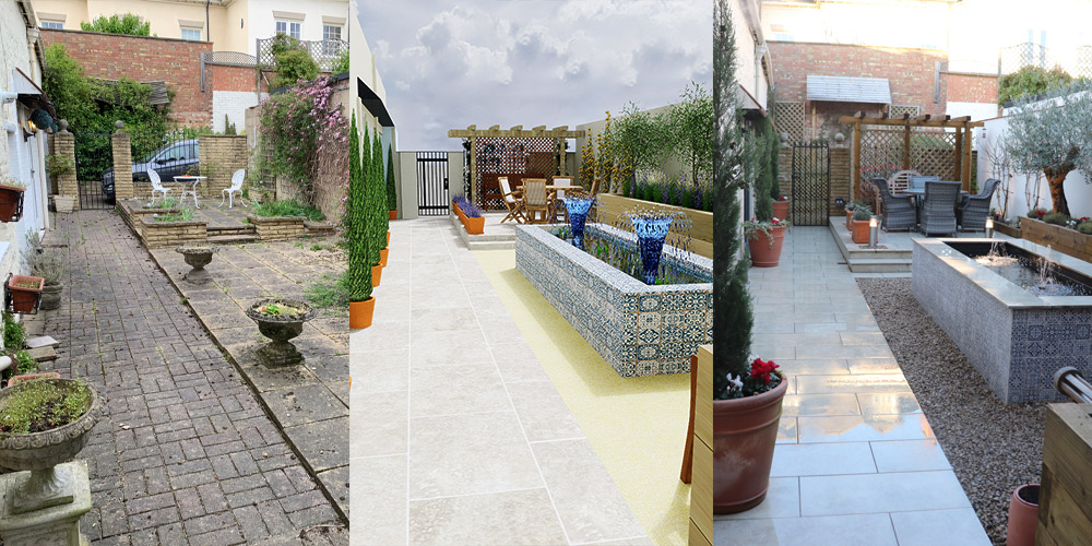 Landscape render of a customers back garden | Marram Gardens